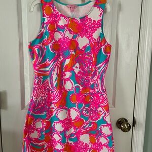 Lilly Pulitzer Pink and Orange Patterned Dress